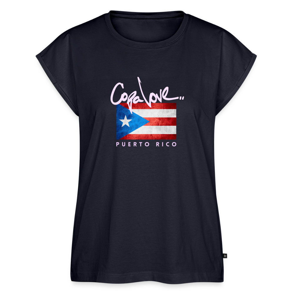 Women's Roll Cuff T-Shirt - navy