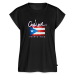 Women's Roll Cuff T-Shirt - black