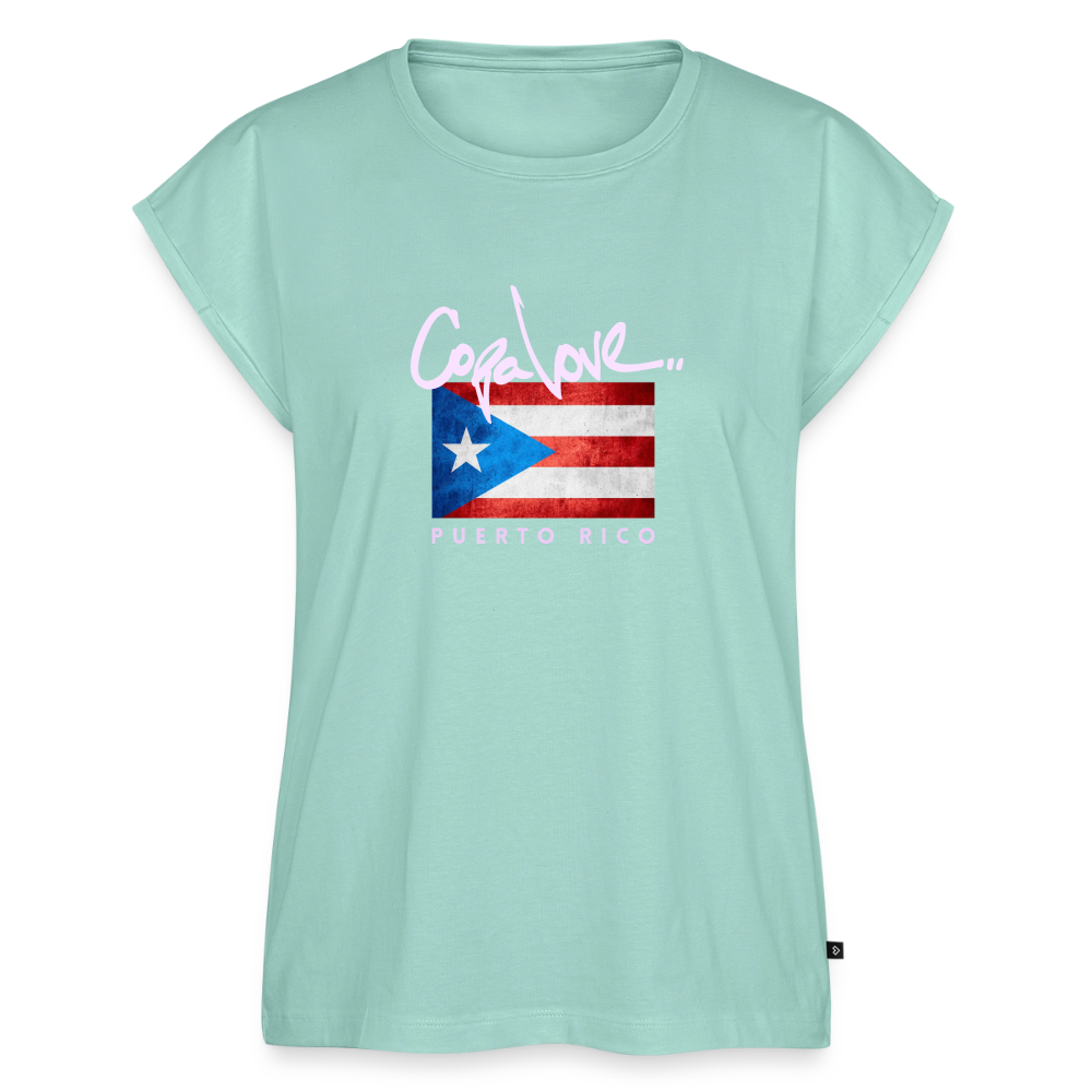 Women's Roll Cuff T-Shirt - mint