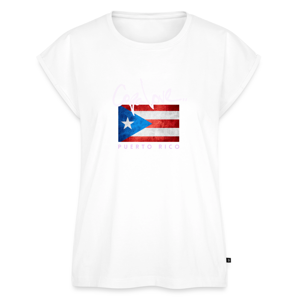 Women's Roll Cuff T-Shirt - white