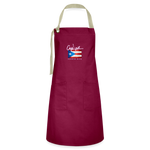 Artisan Apron - burgundy/khaki