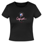 Slim Fit Rib Women's T-Shirt - black