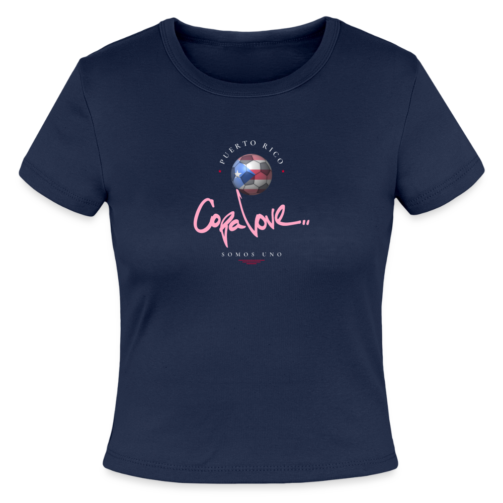 Slim Fit Rib Women's T-Shirt - navy