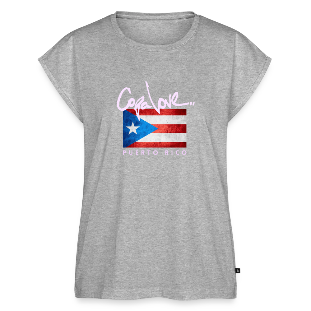 Women's Roll Cuff T-Shirt - heather grey
