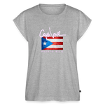 Women's Roll Cuff T-Shirt - heather grey