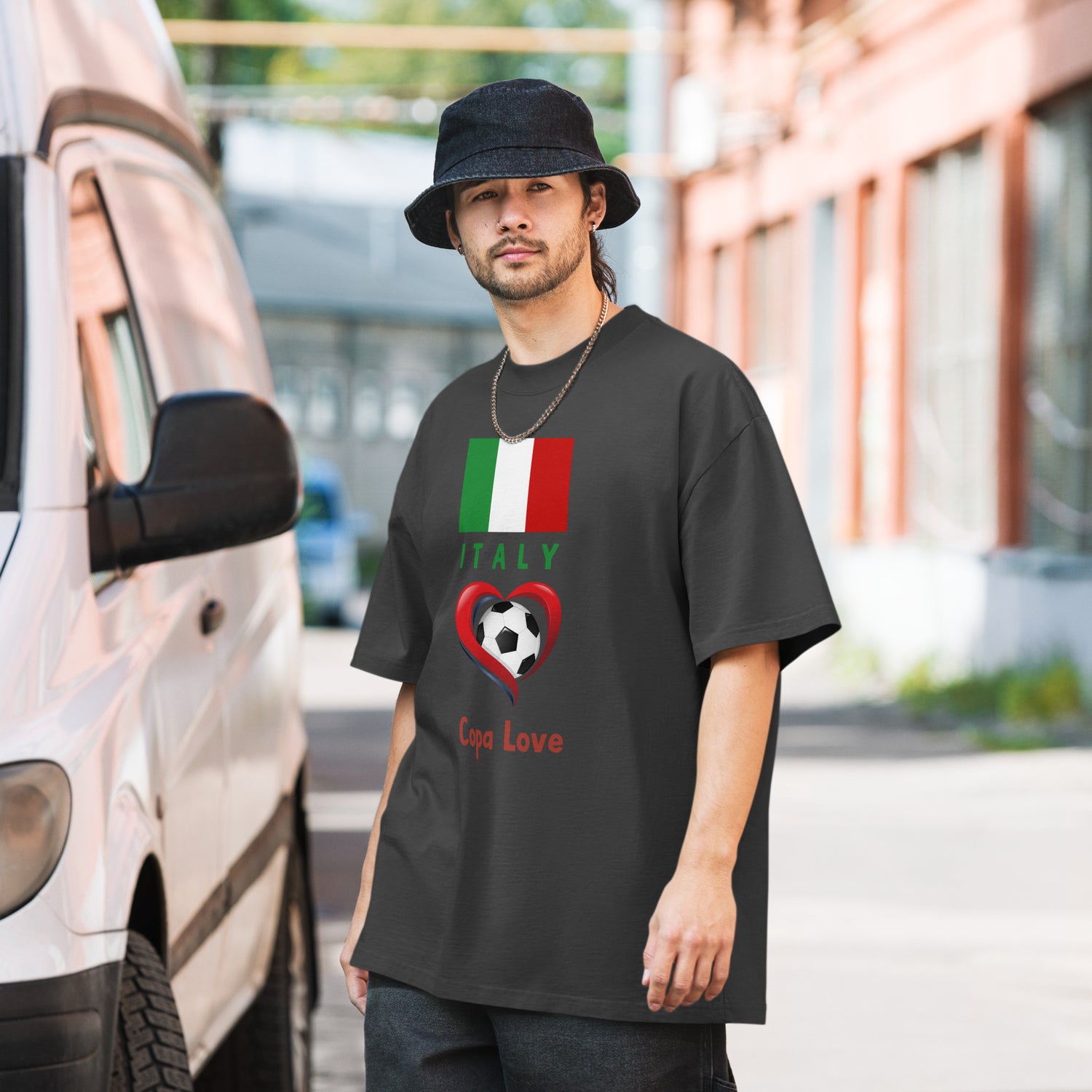 ITALY - Copa Love unisex oversized faded t-shirt