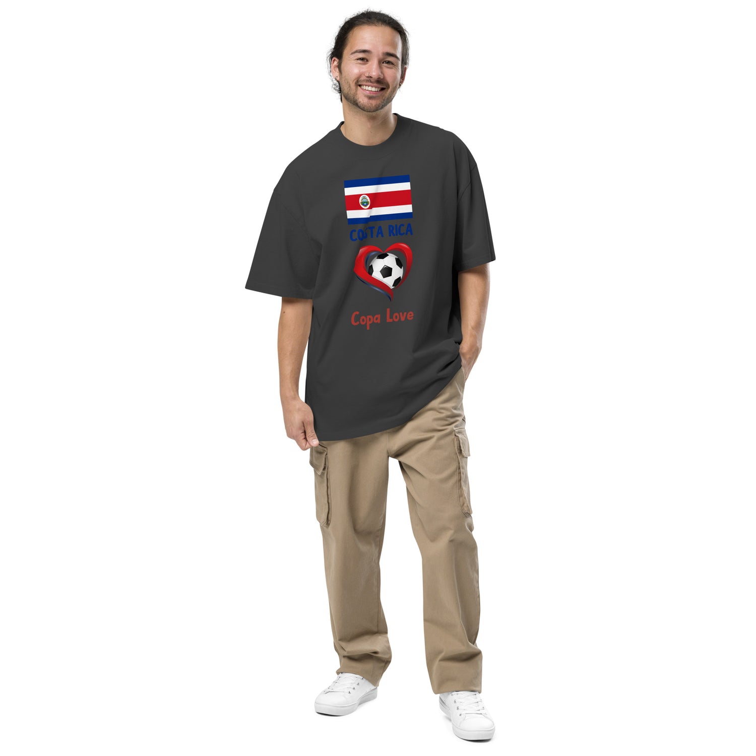 COSTA RICA - Copa Love Unisex Oversized Faded T-Shirt