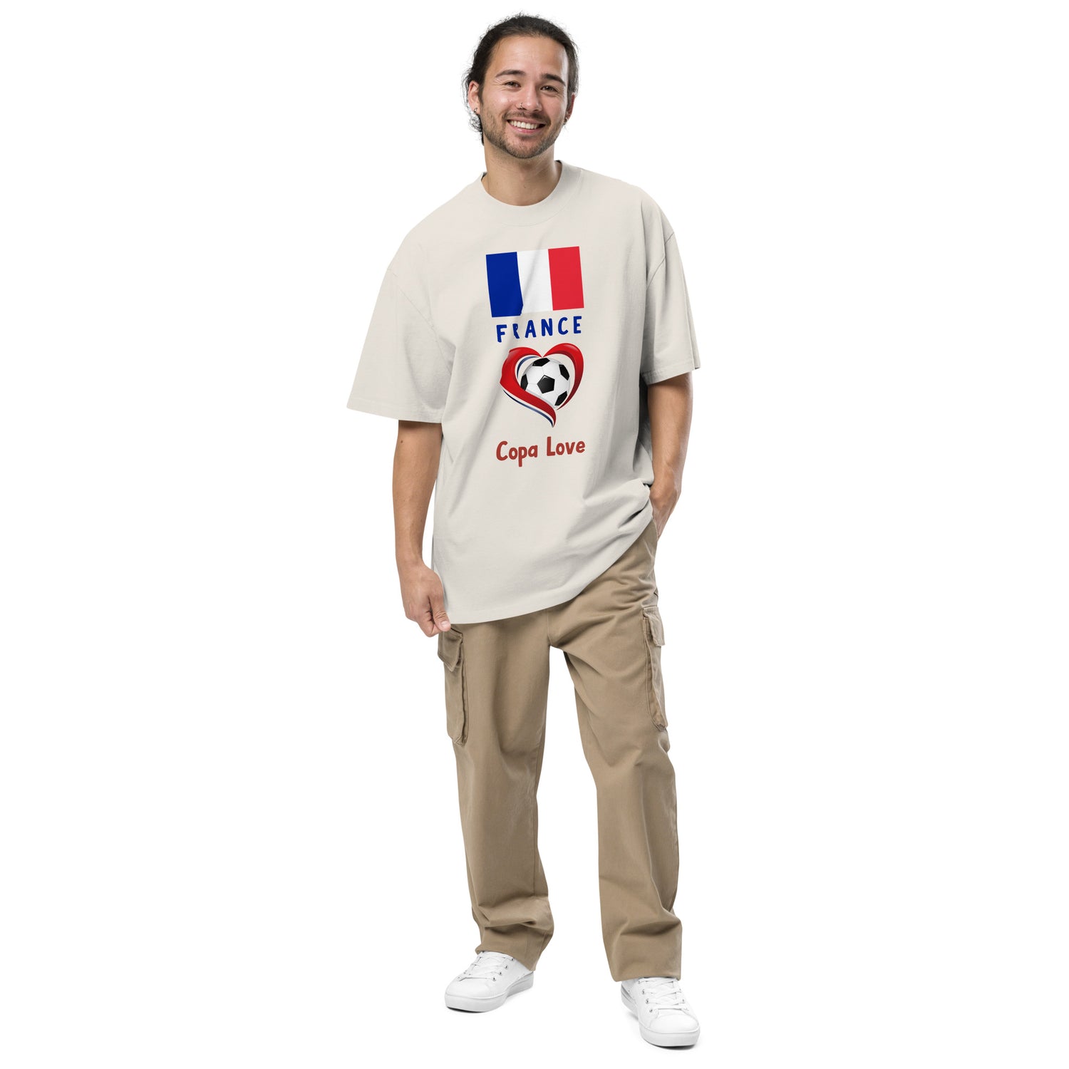FRANCE - Copa Love unisex oversized faded t-shirt