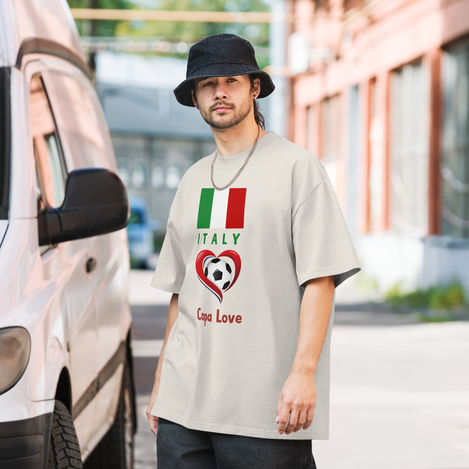 ITALY - Copa Love unisex oversized faded t-shirt