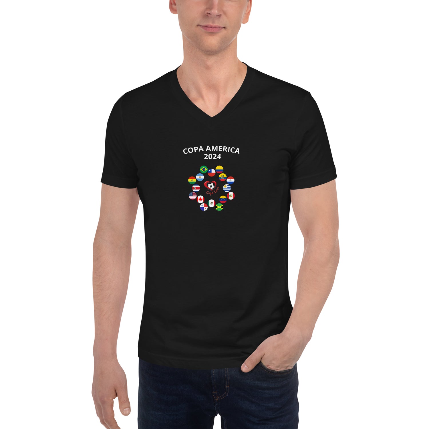 Copa Love - Copa America Limited Edition Unisex Short Sleeve V-Neck T-Shirt