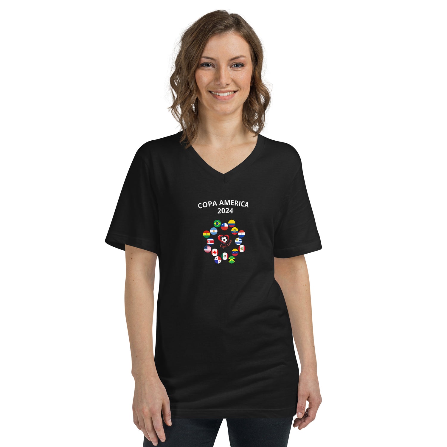 Copa Love - Copa America Limited Edition Unisex Short Sleeve V-Neck T-Shirt