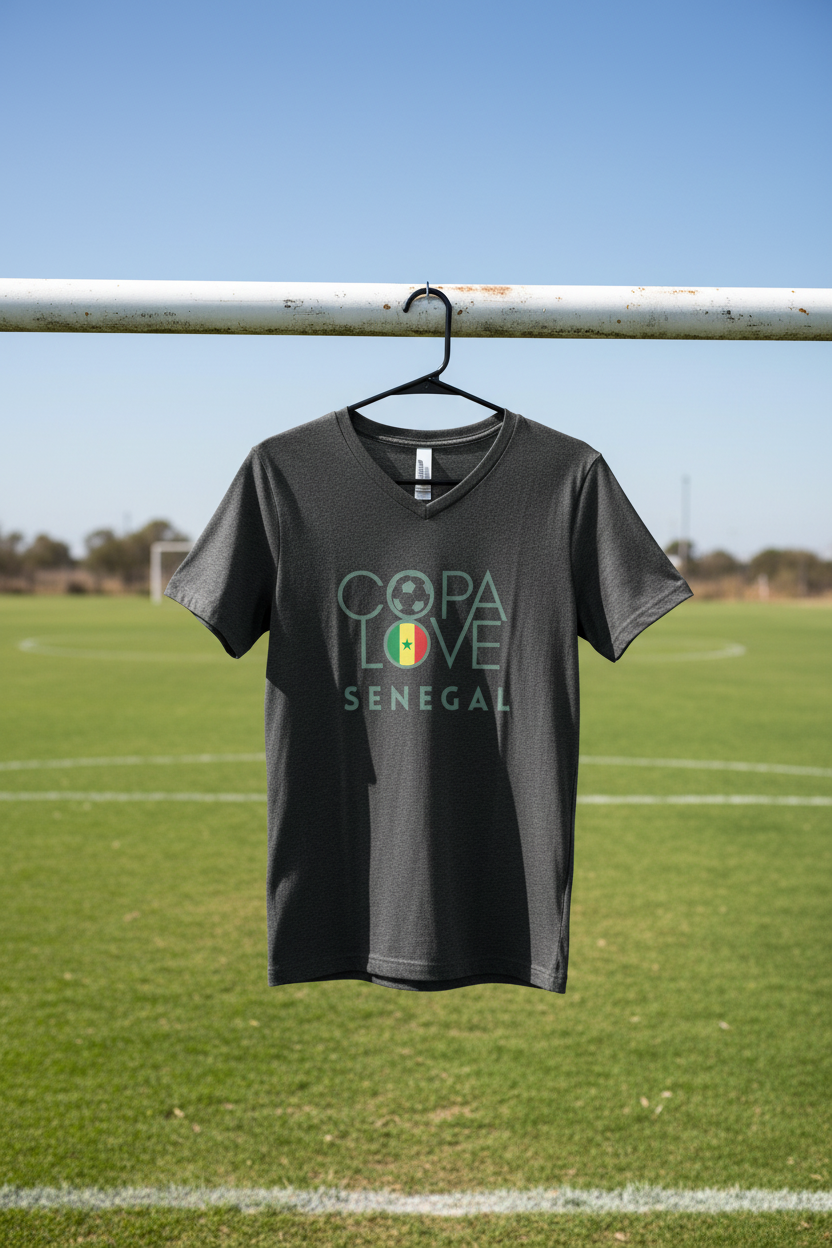 Senegal - Unisex Short Sleeve V-Neck T-Shirt